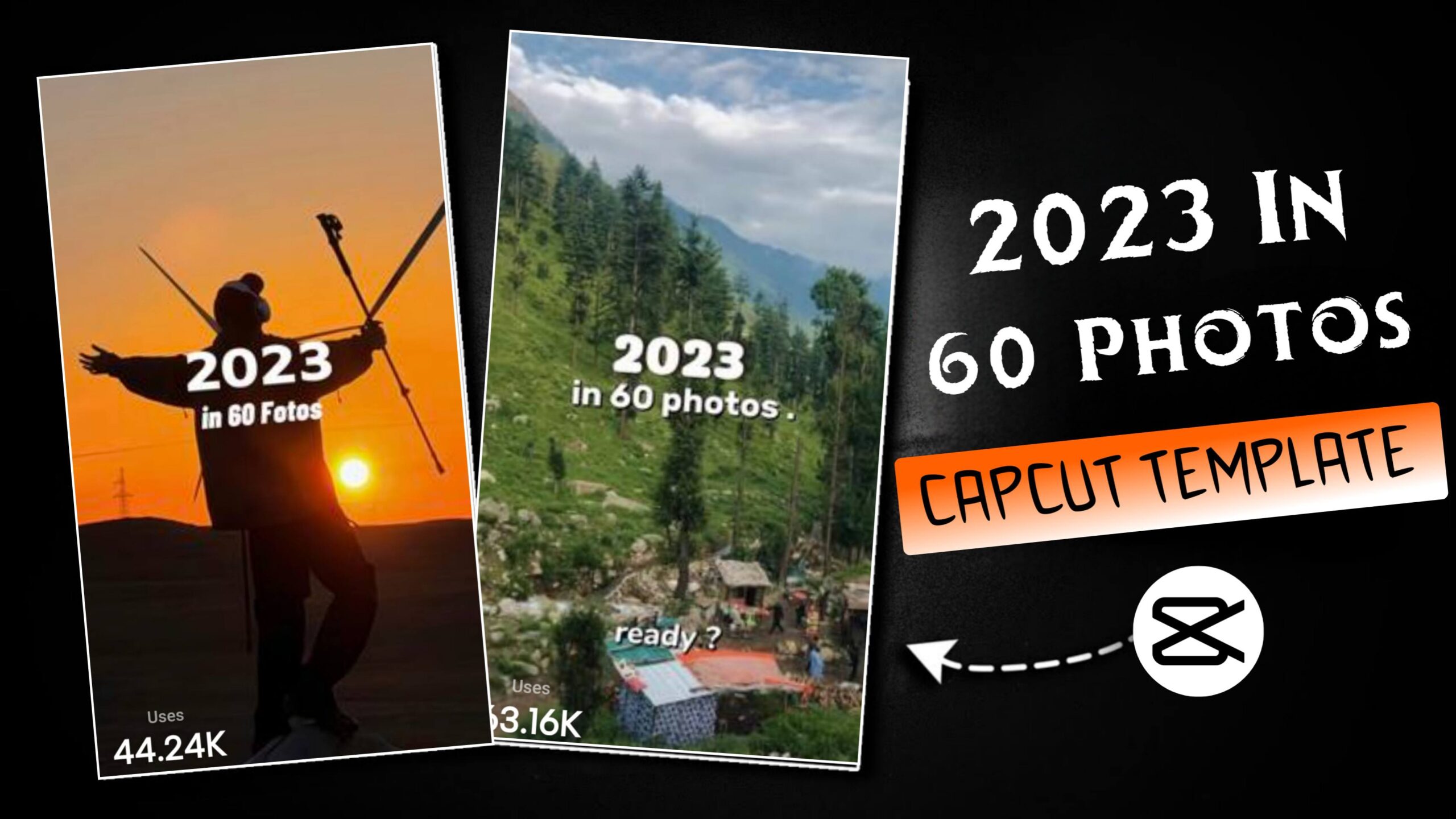 2023 In 60 Photos Capcut Template Link 2023